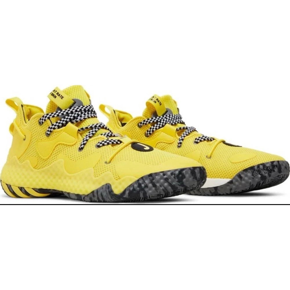Men's Size 8 - Adidas Harden Vol. 6 'Taxi' Yellow Black Check GV9586 Basketball